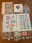 Small USA Stamp Collection, MH and Used, Small Blocks and Rooster Card
