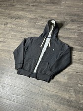 Polo Ralph Lauren Full Zip Hoodie Jacket Charcoal Dark Grey Adult SIZE SMALL 