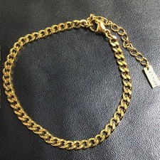 B1218 Atolea Curb Chain  Bracelet Gold plated Jewelry 6.5-8 Inch