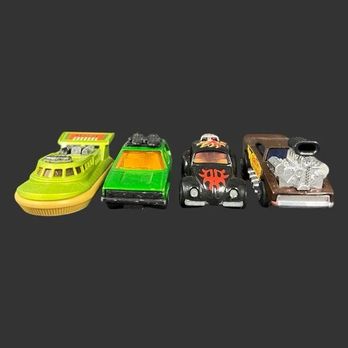 Vintage Lot of 4 Mixed Matchbox Lady Bug, VW Golf, Brown Sugar Car & Hovercraft