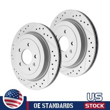 315mm For 2013 - 2019 Cadillac ATS Rear Drilled Slotted Disc Brake Rotors