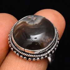 Crazy lace Agate Ethnic Handmade Ring Jewelry US Size-6 R-111
