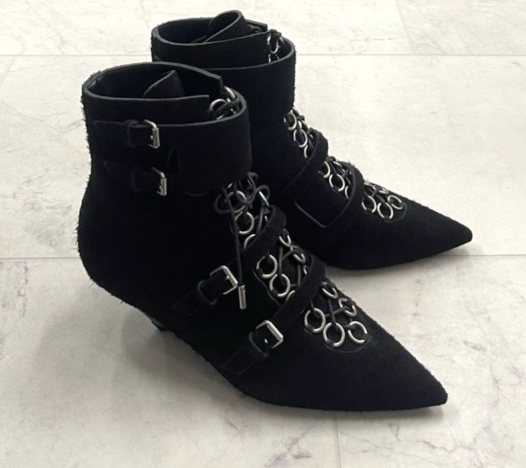 NUEVO EN CAJA Botines Saint Laurent Blaze Gamuza en Negro Talla:38 (US 8) Foto 3 de 4