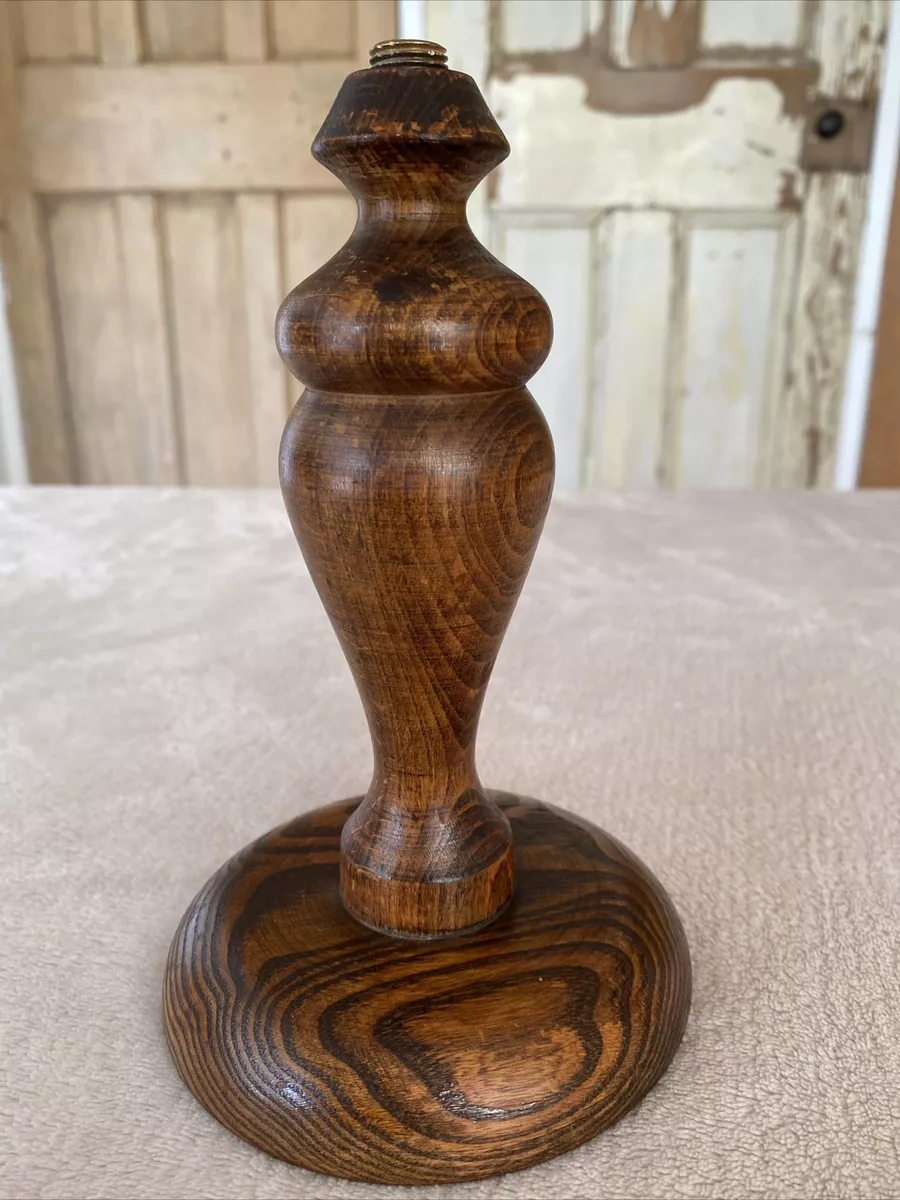 Vintage wooden lamp stand deals