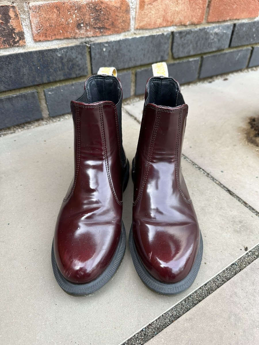 Cherry Red Dr Martens Vegan Flora Dr Martens Slip On Boots Flora