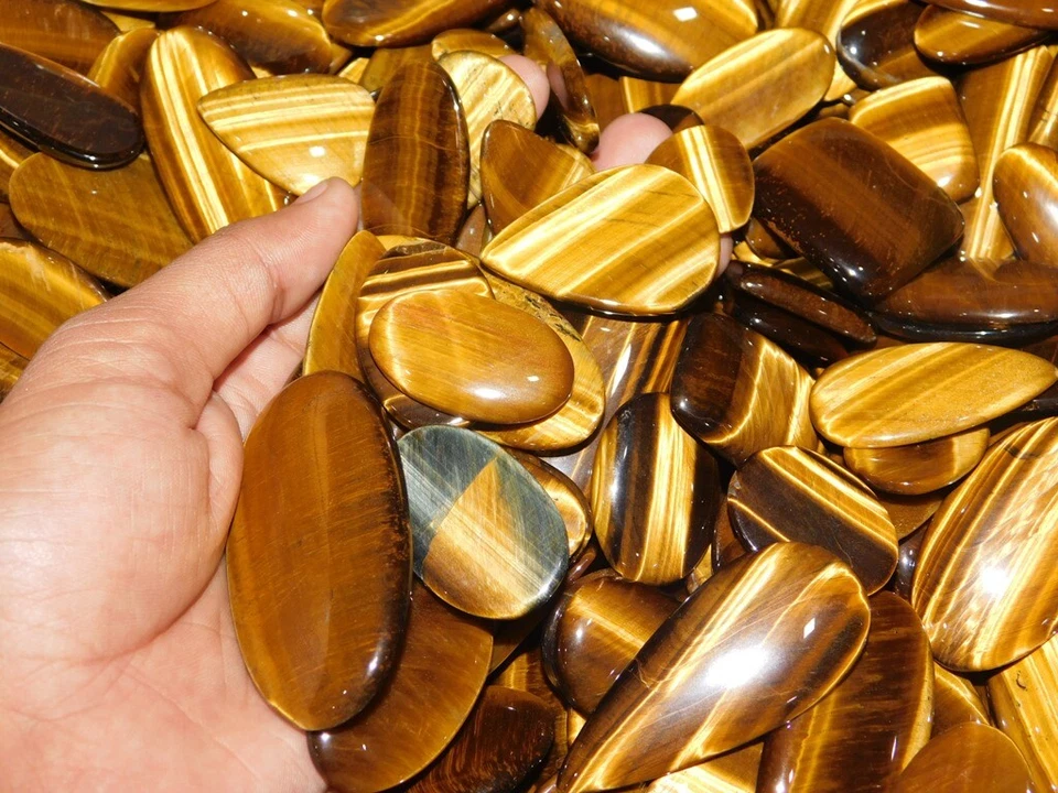 Natural Tiger Eye Lot handmade Stone Loose Gemstone Tiger Eye Wholesale Lot - Image 4 of 4