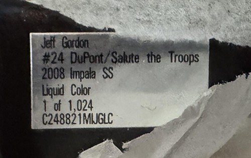 2008 Jeff Gordon NEW SEALED Dupont Salute the Troops Liquid Color ARC car - Picture 3 of 3