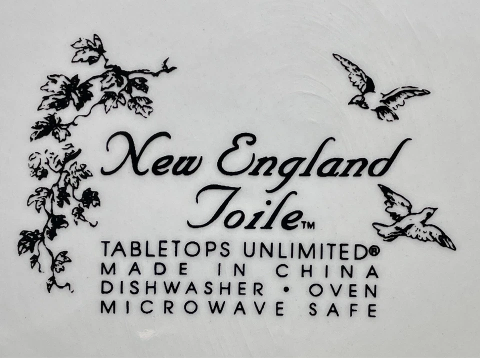 Tabletops Unlimited New England Toile People Dinner Plate Dancing 10 3/4" - Image 2 of 2