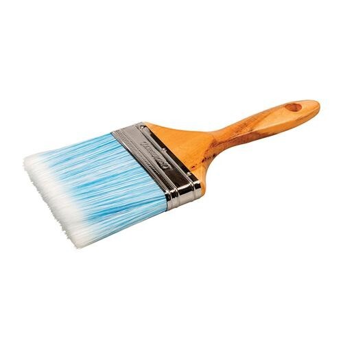 Silverline 100Mm 4"" Synthetic Bristle Paint Brush With Wooden Handle 508818