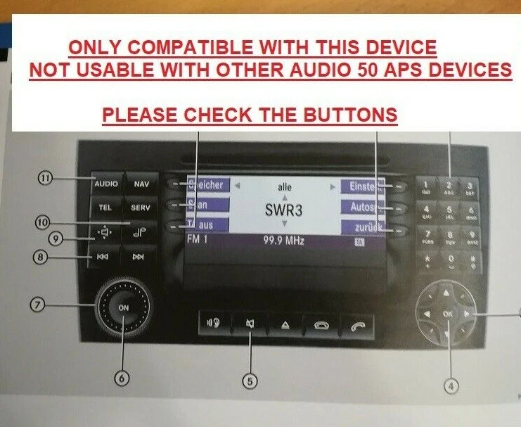 CD Navigation Mercedes AUDIO 50 APS NTG2 SKANDINAVIEN 2017/2018 A1698270700 - Bild 3 von 3