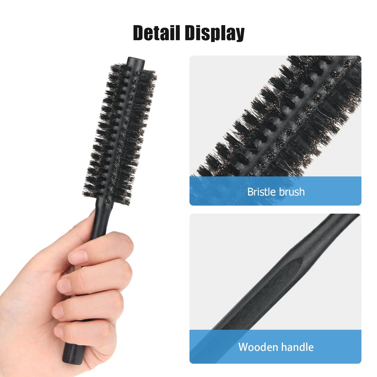 Natural bristle round sale brush