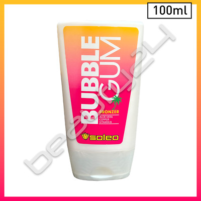 100ml Soleo BUBBLE GUM Bronzer Sonnenbank Bräunungslotion Creme Beschleuniger