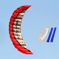 2.5m Dual Line Parafoil Parachute Stunt Sport Beach Kite Outdoor Frameless Toy