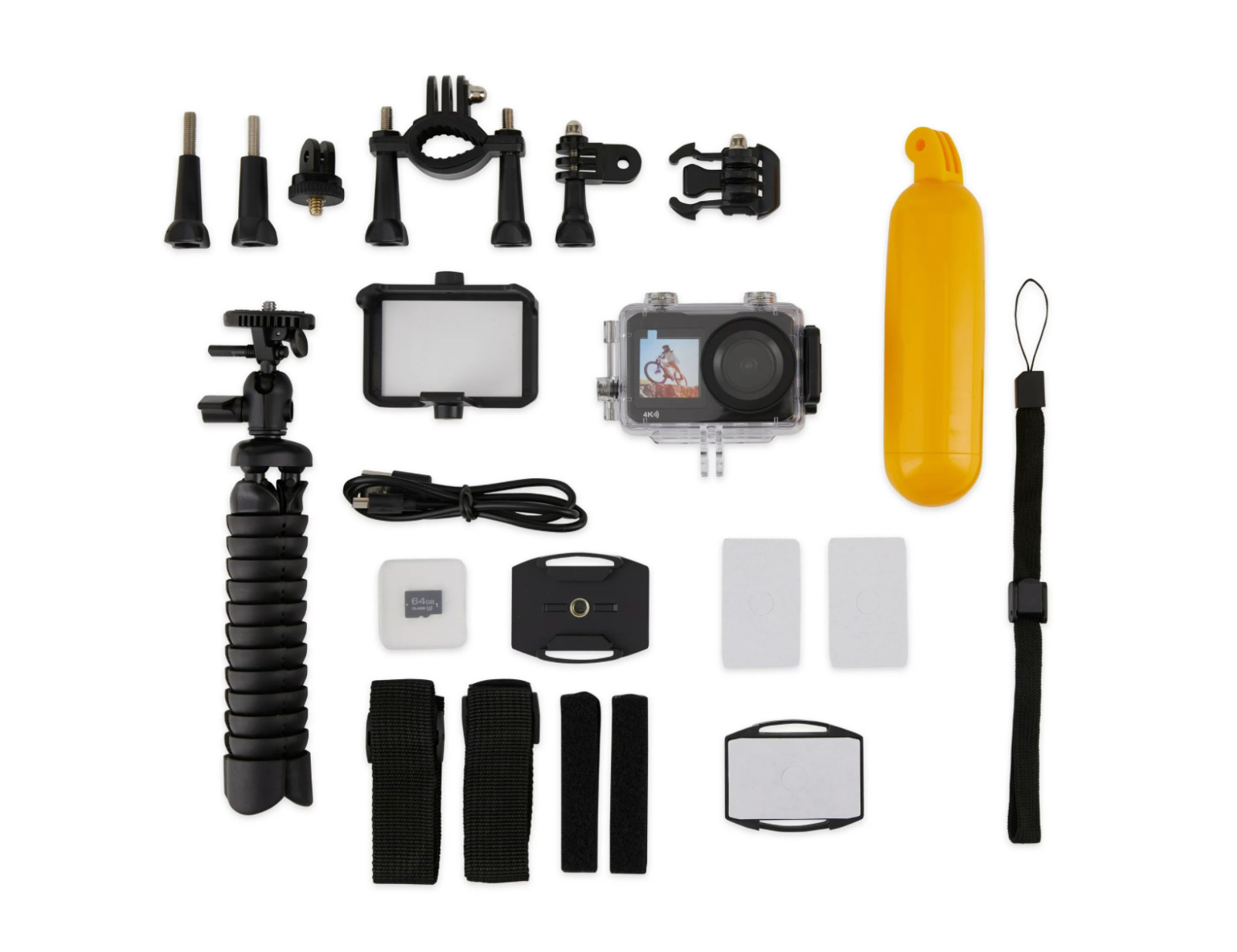 Vivitar 4K Ultra HD Action Camera Kit, Dual Screen, Wifi,  SD Card Motorcycle go