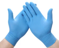 Nitrile Rubber Gloves, Latex & Powder-Free, Box of 100.