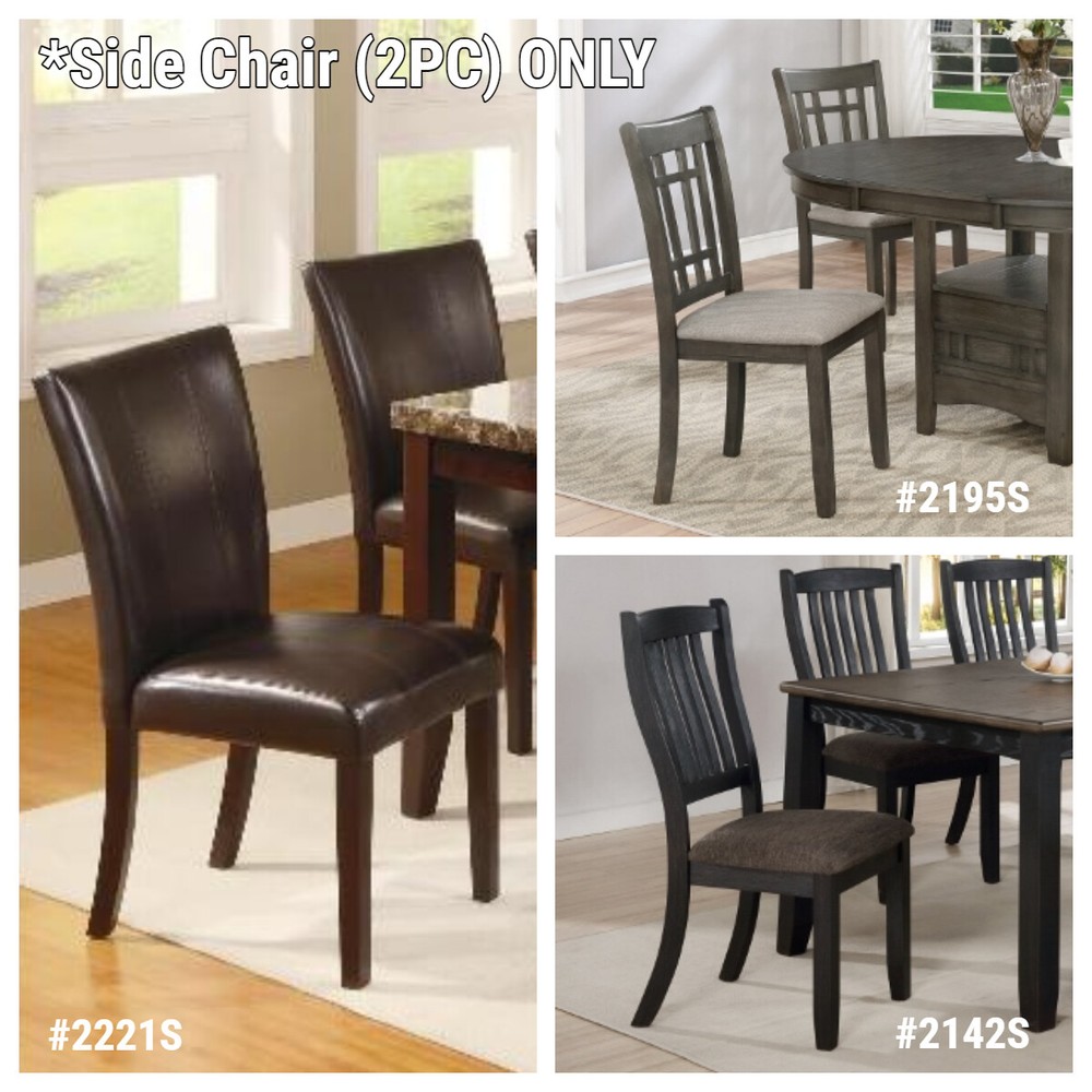 CrownMark Ferrara Hartwell Jorie Side Chairs CM-2221S CM-2195GYS CM-2142S