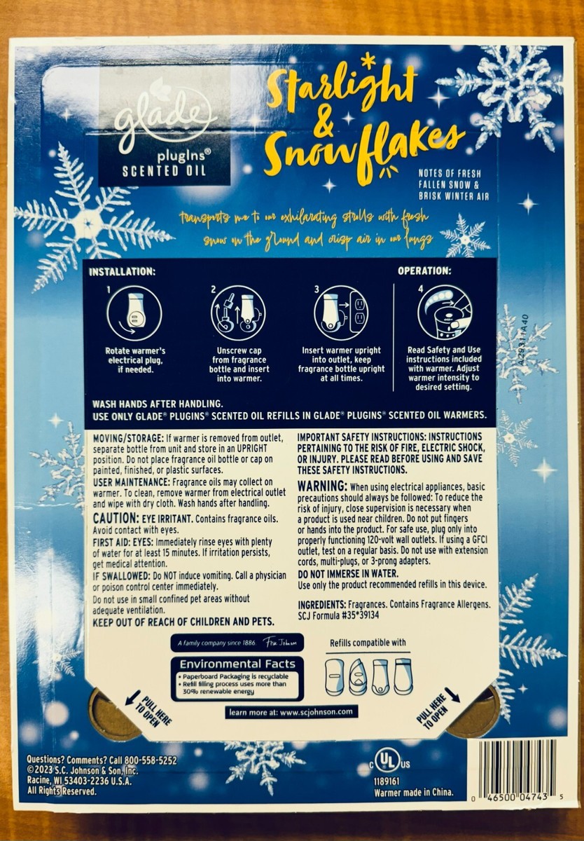 GLADE Starlight & Snowflakes Vela Perfumada Con Aroma Snow, Frosty Air, Ecalyptus | Notino.es