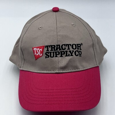 #ad TSC Tractor Supply Company Adjustable Baseball Cap Tan Red Unbranded $4.87