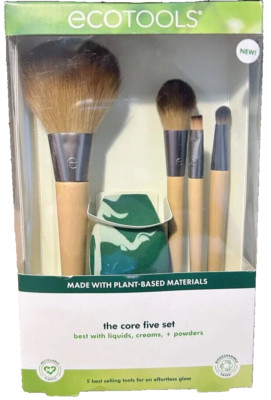 Ecotools The Core Five Brushes & Blender Set Powder, Cheek, Shadow, Eyeliner 