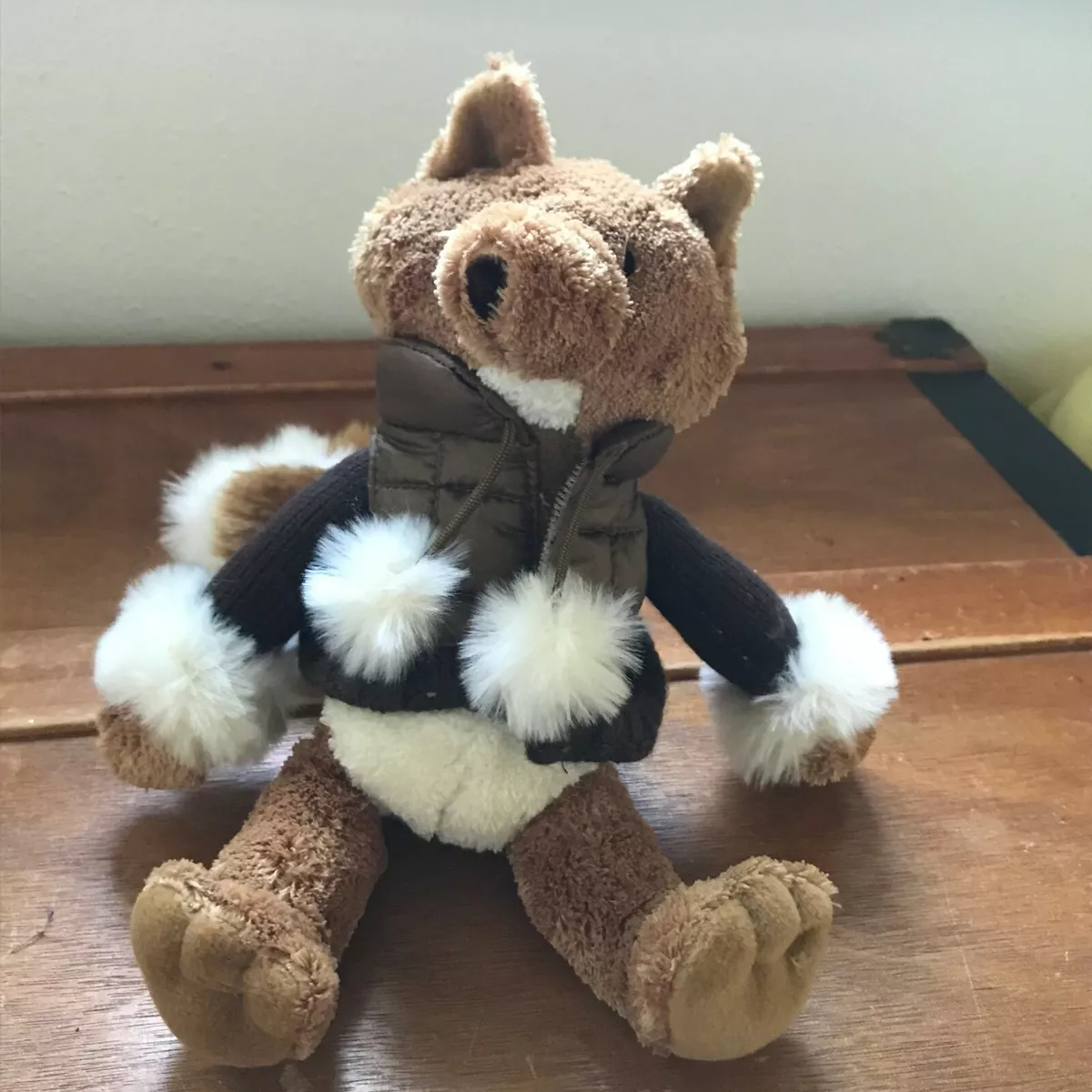 Bath Body Works Plush Brown Fox w Big Fluffy Tail Puffer