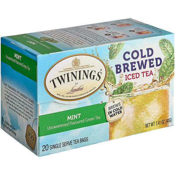 With Mint Cold Brewed Iced Tea Bags -120/box