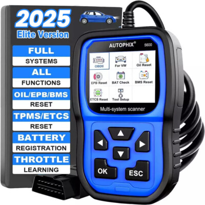 AUTOPHIX 5600 All System OBD2 Scanner Diagnostic EPB ABS Oil TPS Car Code Reader