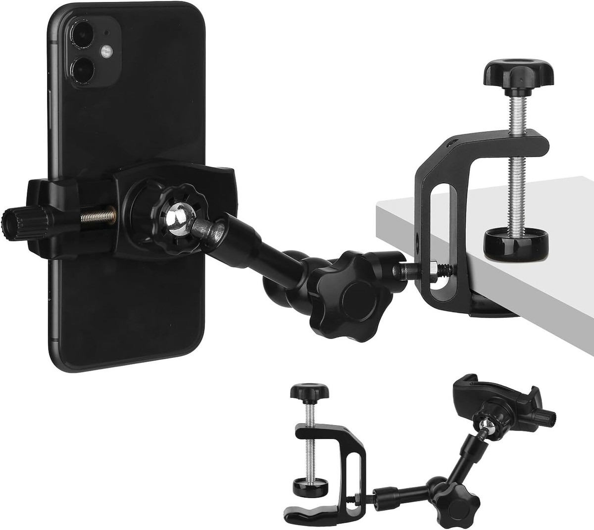 Mippko Phone Holder for Kitchen Cabinet/Desk/Table/Rod,Compatible