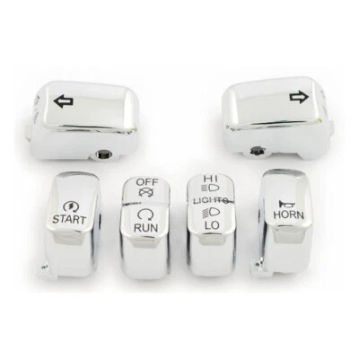 ACCESSORICUSTOM Kit PULSANTI CROMATI BOTTONI INTERRUTTORI HARLEY DAVIDSON SPORTSTER XL 1996 2013