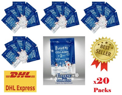x20 Whitening Frozen Collagen Glutathione 2in1 Bright Peptides Skin Reduce C3