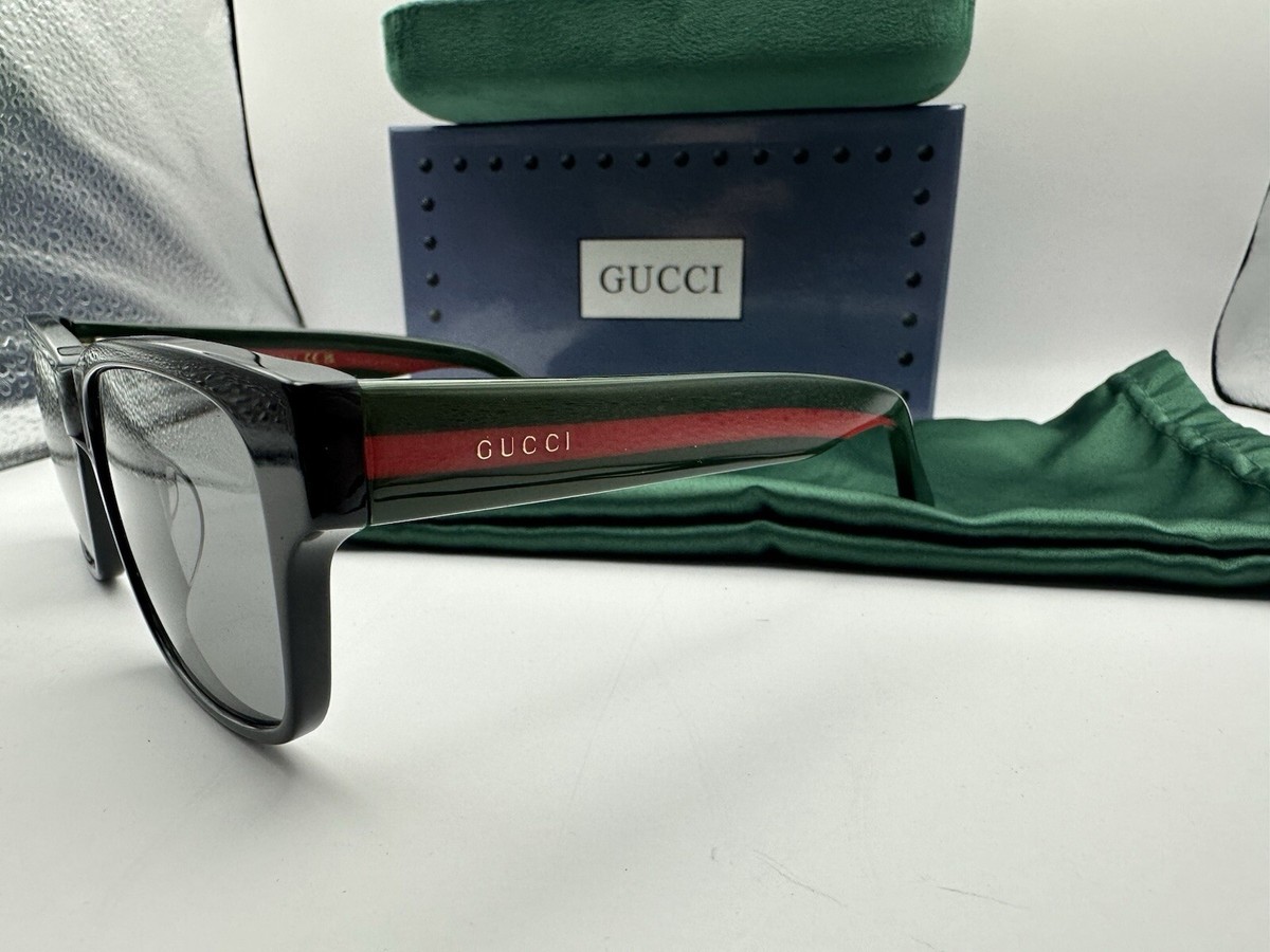 小物 Archive GUCCI sunglasses dark green Gucci Geometric Sunglasses GG0956S 001 Black/Green 54mm 956 at