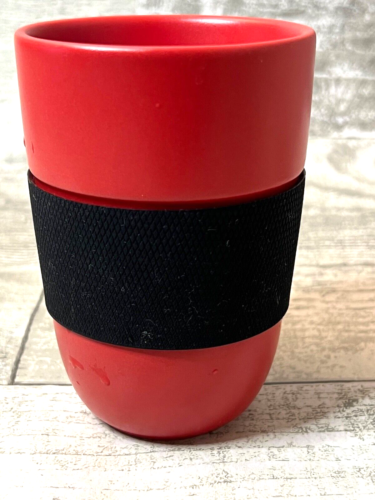 FERRARI Scudetto Red Ceramic Handless Cup Mug With Silicone Grip - Picture 6 of 14