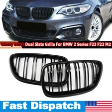 Front Kidney Grille Dual Slats For BMW 2 Series F23 F22 F87 M235i 228i M2 2014+