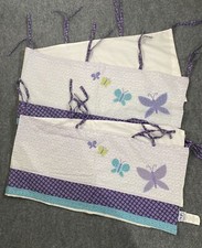 NoJo Window Valances Butterfly Set of 2 Purple Turquoise Blue 58" X 14"