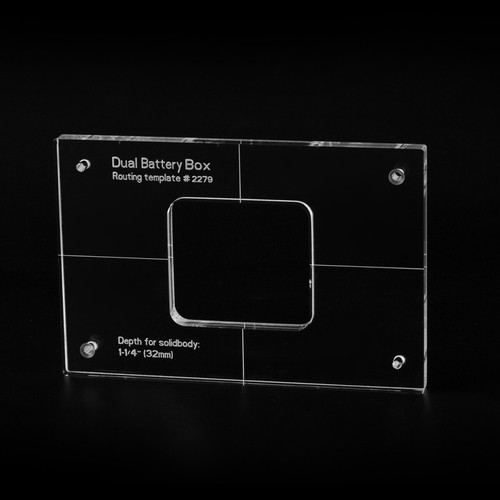 Musiclily Pro CNC Accurate Acrylic Dual Battery Box Guitar Bass Routing