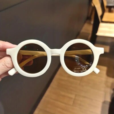 Gafas de sol redondas polarizadas para niños y niñas, protección UV400 lentes