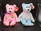 2 Ty Beanie Baby - EGGS II (2) the Easter Bear (8.5")  2000 MINT (2001) VINTAGE