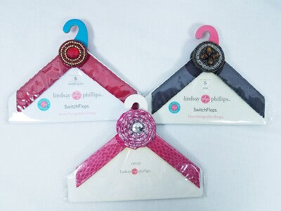 LOT OF 3 Switch Flops Lindsay Phillips Straps Size S Small 5-6 Interchangeable