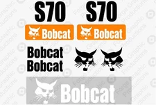 Fits Bobcat S70 Skid Steer Set Vinyl Decal Sticker Graphics
