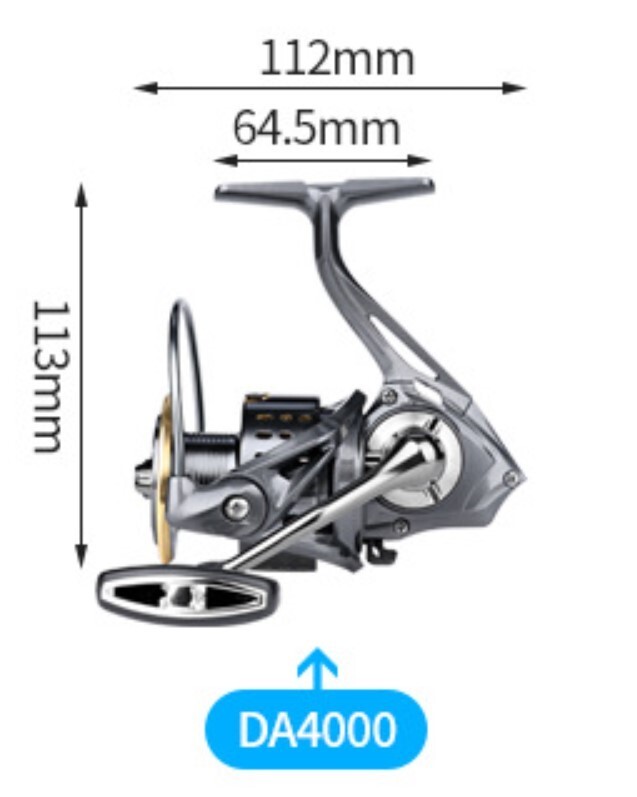 Spinning Fishing Reel 4000 Ultralight Max 15kg 5.2:1 Freshwater or