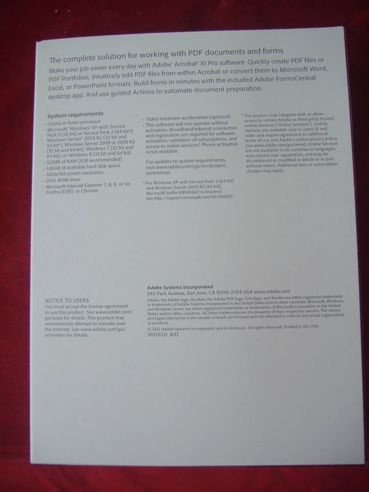 Adobe Acrobat XI 11 Pro Full Windows Licensed for 2 PC=SEALED PERMANENT VERSION= - Image 2 of 4