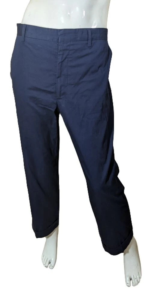 Etro Taille 46 Homme Superbe pantalon bleu nuit en coton chino