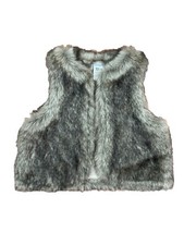 New Brown/Grey Carter s Soft Faux Fur Vest Size 12M - Cute