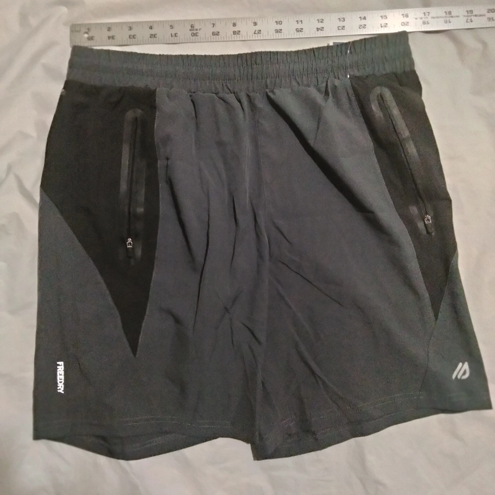 Eddie Bauer Men's Motion Running Jogging Activewear Stretch Woven zipper Short M