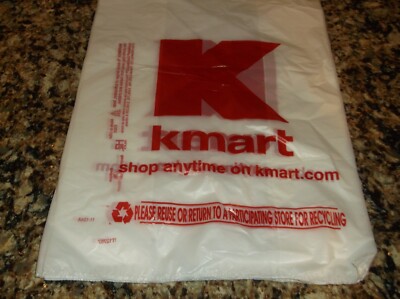 7ct Vintage K-Mart Store Plastic Shopping Bag Advertising Kmart 21