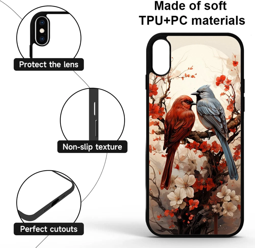 Phone Case Bird Red snow branch For Google Motorola Moto Apple iPhone