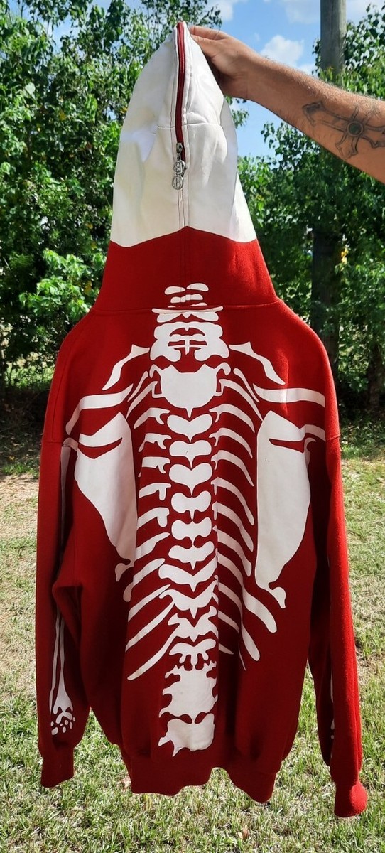 VTG 2000s Boom Nation All Over Print Skeleton Full Zip
