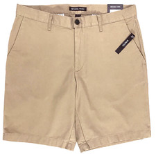 MICHAEL KORS Men's Khaki Slim Fit Chino Shorts NEW 38x7 38