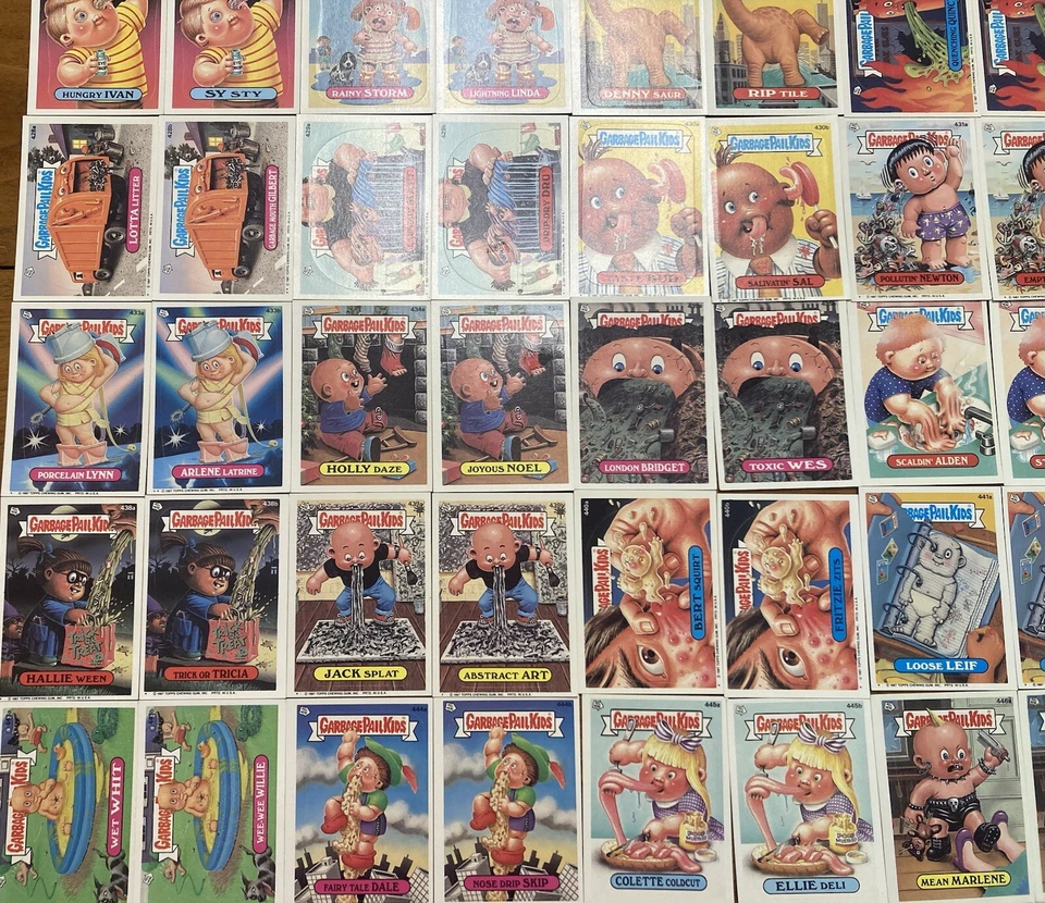 1987 TOPPS GARBAGE PAIL KIDS 11th SERIES 11 FULL SET 84/84 418A-459B A & B SETS - Image 4 of 4