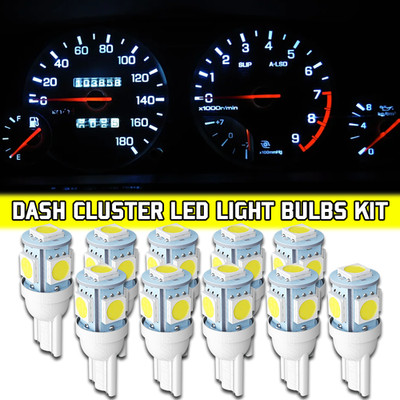 WHITE T10 upgrade LED Bulbs Instrument Gauge Cluster Dash Lights kit For Chevy