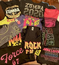 Lot Of 13 Zumba Ware Fitness Tops, Different Sizes And Styles, All New With Tags